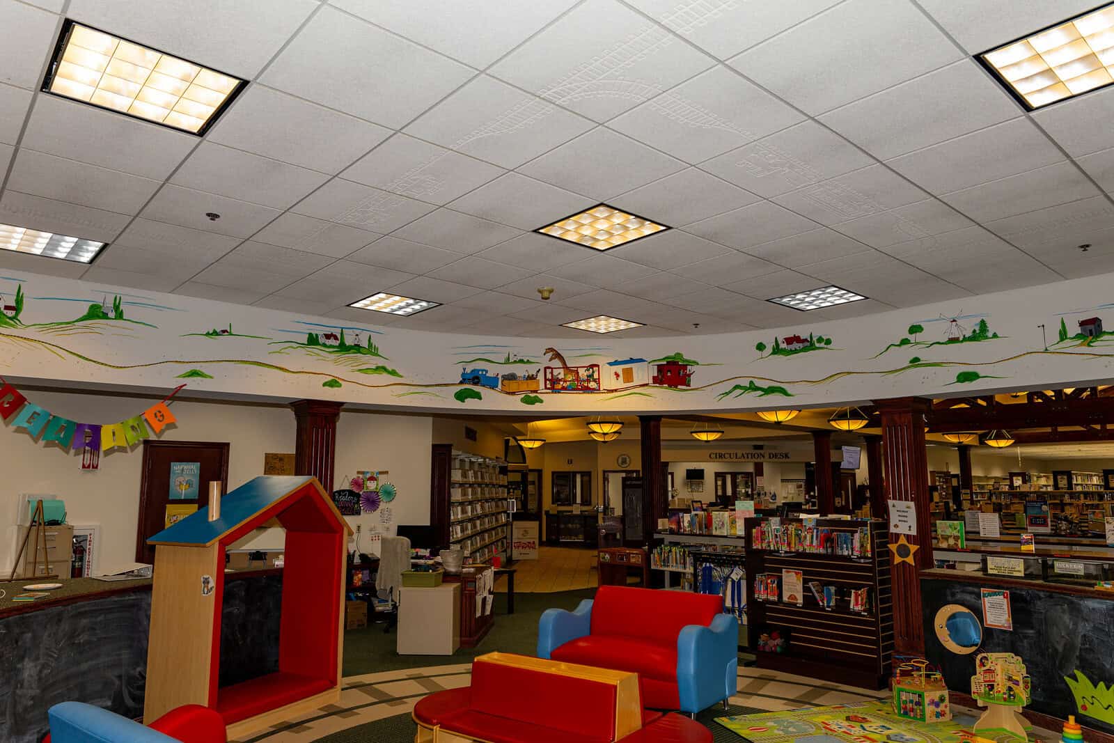 children's play area and books