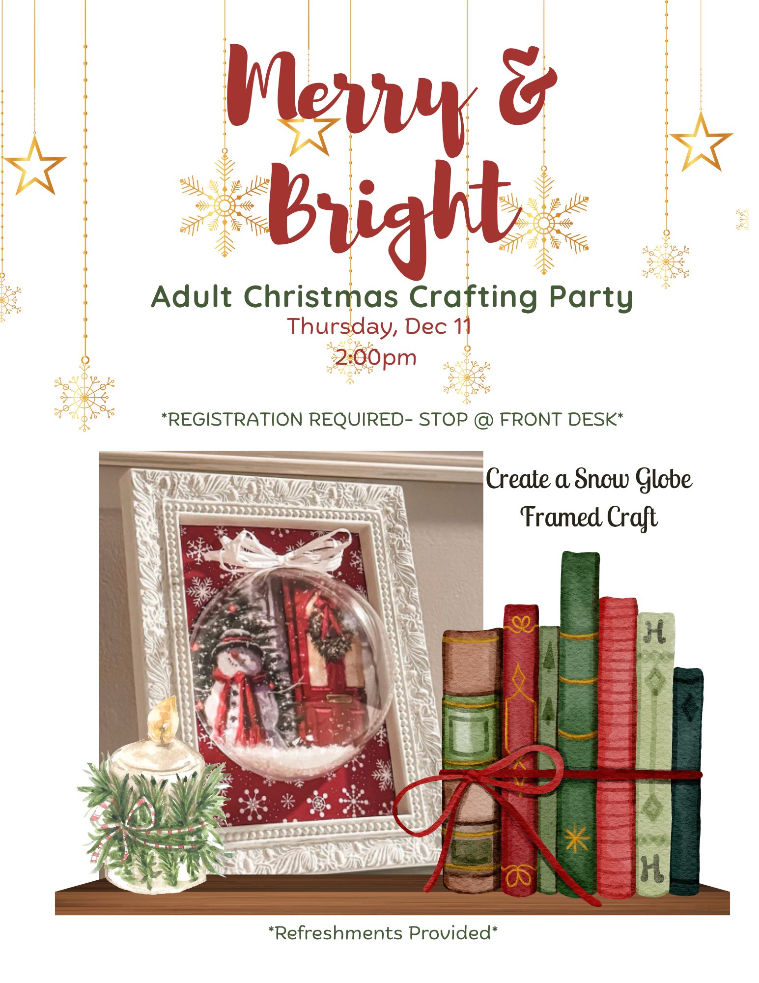 Adult Christmas Crafting Party - Dec. 11th, 2pm - 4pm
