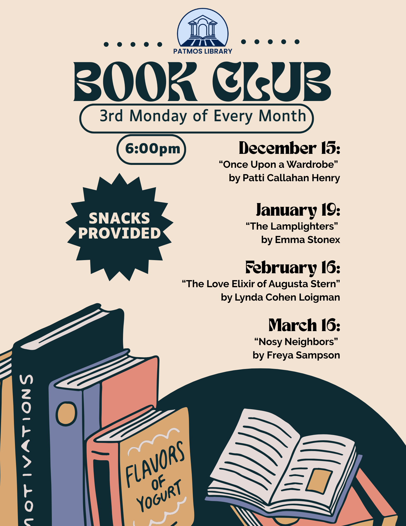 Patmos Library| image: BOOK club (8) (1)